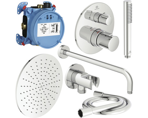 Unterputz Duschsystem mit Hand- und Kopfbrause Ideal Standard Ceratherm T100 A7573AA Chrom