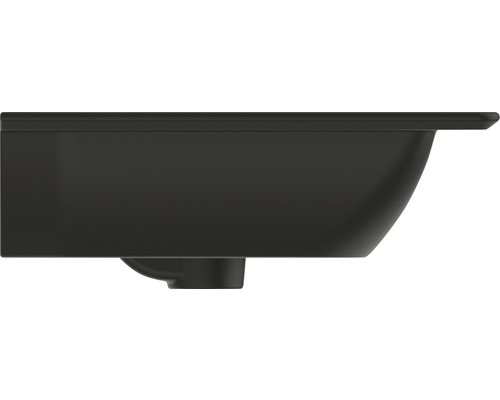 Schwarzes Waschbecken Seitenansicht