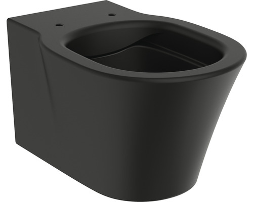 Wand-WC Ideal Standard Connect Air Tiefspüler ohne Spülrand schwarz matt ohne WC-Sitz E2288V3