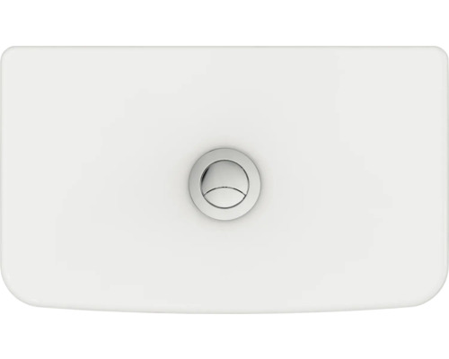 Aufbau-Spülkasten aus Keramik mit Spültaste