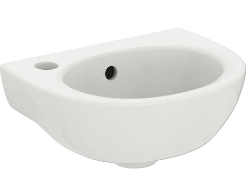 Handwaschbecken Ideal Standard Eurovit 35 cm x 26 cm weiß glänzend ohne Beschichtung Keramik Handwaschbecken zur Wandmontage mit Hahnloch und Überlauf