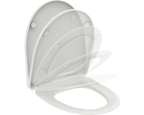 WC-Sitz Ideal Standard Kermag / GEBERIT i.life A weiß mit absenkautomatik T467701 Toilettendeckel in geöffneten Positionen
