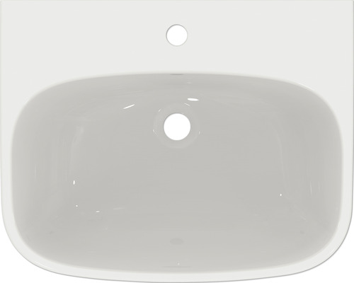 Keramikwaschbecken mit Hahnloch und Überlauf