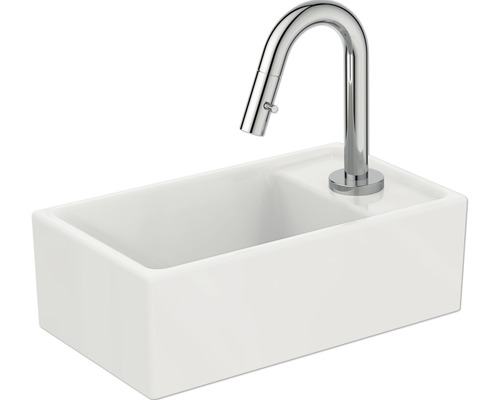 Handwaschbecken Ideal Standard Eurovit Plus 37 cm x 21 cm weiß chrom glänzend ohne Beschichtung