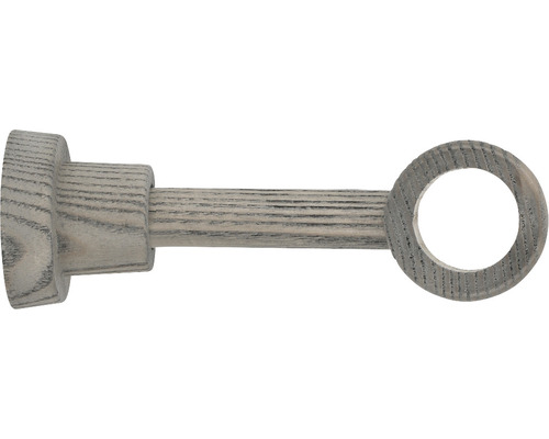 Träger 1-läufig für Boheme Nature Line esche treibholz Ø 28 mm 13 cm lang 1 Stk. Gardinenstangenhalterung aus Holz