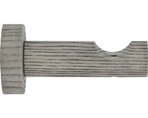 Wandträger 1-läufig für Boheme Nature Line esche treibholz Ø 28 mm 8 cm lang 1 Stk. Gardinenstange aus Holz