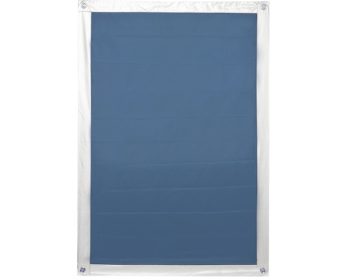 Blaues Rollo mit weißem Rahmen