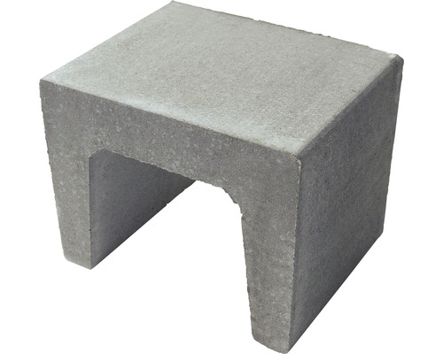 Beton U-Stein grau 40 cm x 40 cm x 40 cm