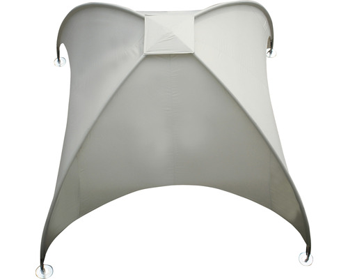 Weißer Pavillon mit Saugnäpfen zur Befestigung