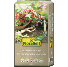 FloraSelf Pflanzerde ohne Torf, 50 Liter Sack