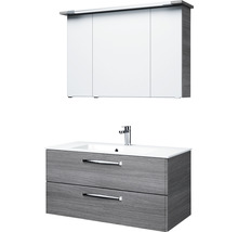 Badmöbel-Set Pelipal Kumba 107 Mineralguss 200x110x50 cm Mineralgusswaschbecken graphit mit LED-Beleuchtung-thumb-1 Badmöbel-Set Pelipal Kumba 107 Mineralguss 200x110x50 cm Mineralgusswaschbecken graphit mit LED-Beleuchtung-thumb-1