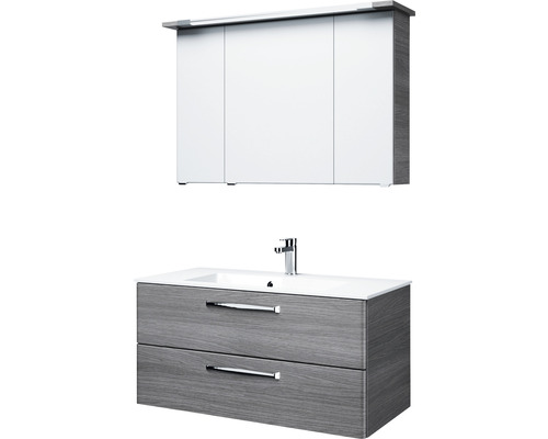 Waschtischunterschrank mit Waschbecken und Spiegelschrank für Badezimmer