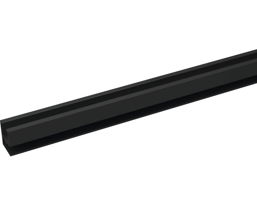 Vorhangschiene Smart Profil-Set 1-läufig schwarz 200 cm