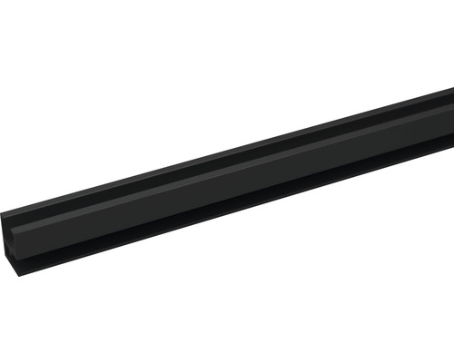 Vorhangschiene Smart Profil-Set 1-läufig schwarz 240 cm Profilleiste