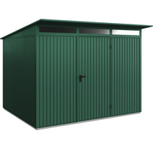 Gartenschuppen aus Metall mit Pultdach und Doppeltür