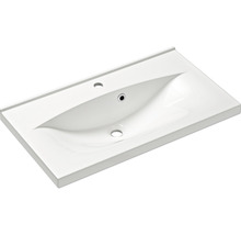 Keramikwaschtisch mit Hahnloch und Überlauf