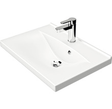 Keramikwaschtisch mit Armatur für das Badezimmer