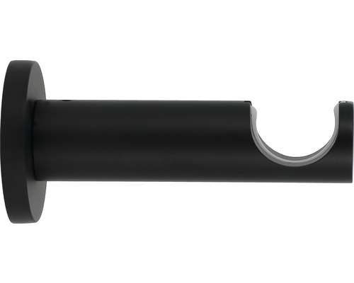 Wandträger 1-läufig für Premium Black Line schwarz Ø 20/28 mm 9,5 cm lang 1 Stk. Gardinenstangenhalterung zur Wandmontage