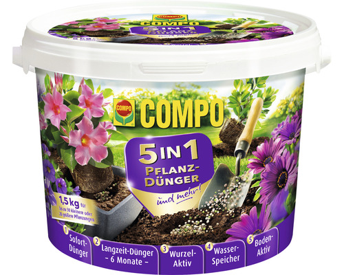 Pflanzdünger 5 in 1 Compo, 1,5 kg Pflanzdünger 5 in 1 Compo, 1,5 kg