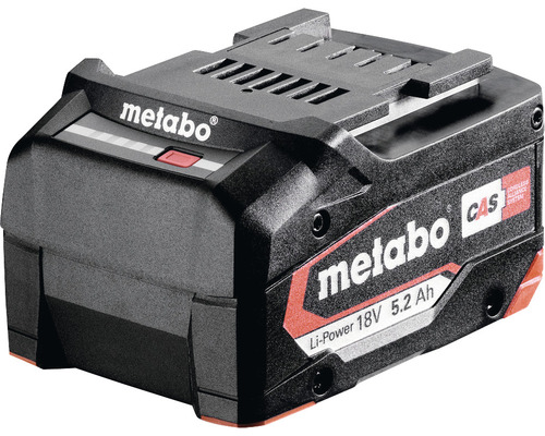 Ersatzakku Metabo 18V Li-Power (5,2 Ah) mit patentierter AIR COOLED-Ladetechnologie