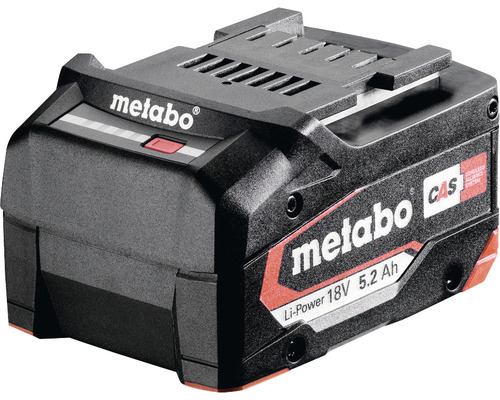 Akku Metabo 18V Li-Power (5,2 Ah) mit patentierter AIR COOLED-Ladetechnologie Metabo 18 Volt 5.2 Ah Li-Power Akku