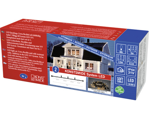 Konstsmide System LED Lichterkette zur Außendekoration
