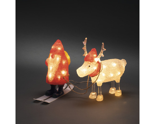 Konstsmide LED Acryl Weihnachtsmann/Rentier, ww