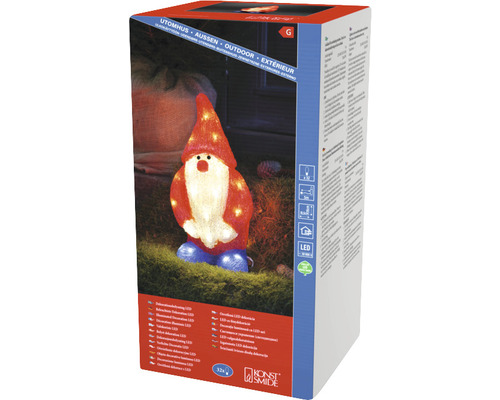 Verpackung einer LED-Gartendekoration Zwerg von Konstsmide