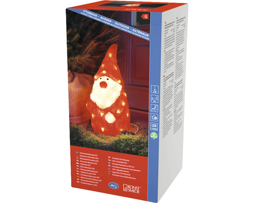 Verpackung einer LED-Gartendekoration mit Zwergenmotiv von Konstsmide
