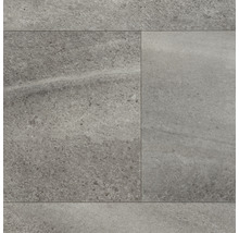 Nahaufnahme von grauen Bodenfliesen mit Steinoptik