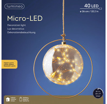 Micro LED Dekoleuchte mit Batteriebetrieb, circa 26 cm Durchmesser