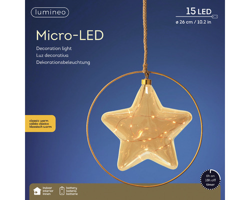 Weihnachtsdeko Lumineo LED Hänger Stern Ø 26 cm