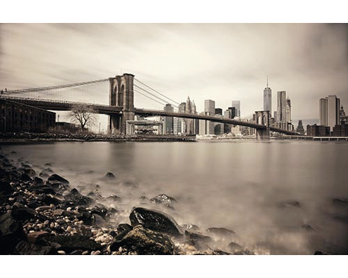 Infrarot Bildheizung Heat4All Motive 72090610 60x60 cm 350 Watt New Yorker Skyline mit Brooklyn Bridge