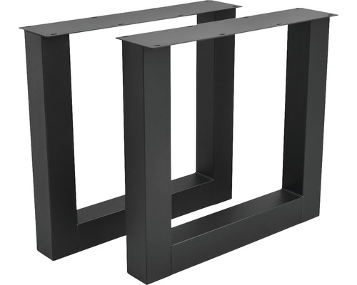Tischgestell Buildify Vierkant 100 780 x 100 x 720 mm Stahl schwarz
