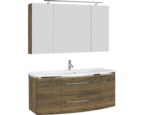 Badmöbelset mit Waschbecken, Unterschrank und Spiegelschrank