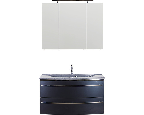 Waschtischkombination mit Spiegelschrank und Unterschrank