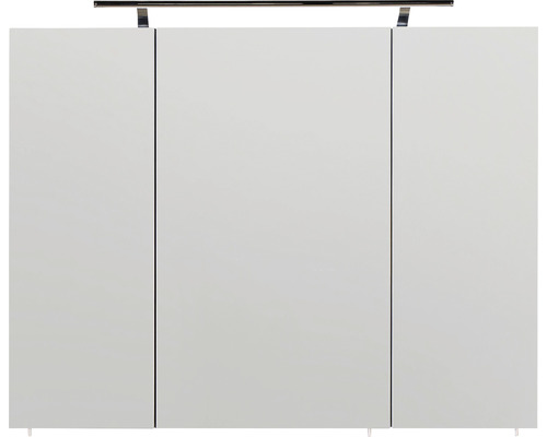LED Spiegelschrank Marlin Marlin Bad 3040 3-türig 90x17,5x74 cm kastanie graphit Spiegelschrank mit drei Türen und Beleuchtung