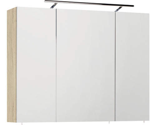 Spiegelschrank mit drei Türen und Beleuchtung
