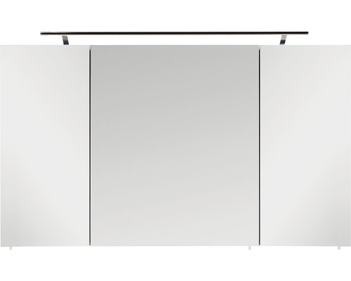 LED Spiegelschrank Marlin Marlin Bad 3040 3-türig 120x17,5x74 cm eiche weiß matt Spiegelschrank mit Beleuchtung