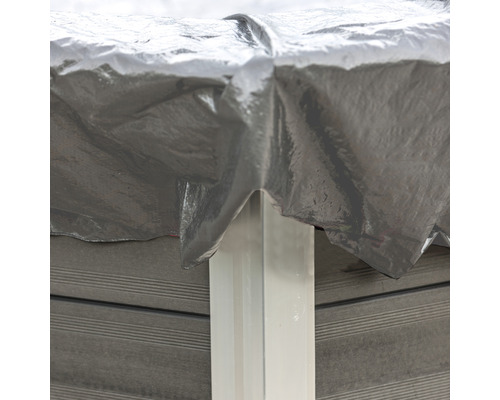 Winterabdeckplane für Aufstellpool oval 845x436 cm grau Abdeckung überdacht einen Whirlpool