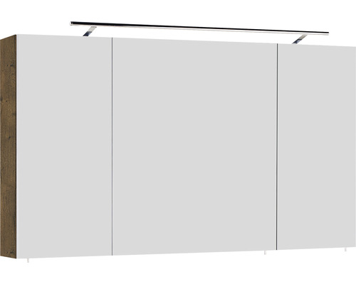 Dreitüriger Schwebetürenschrank mit Beleuchtung