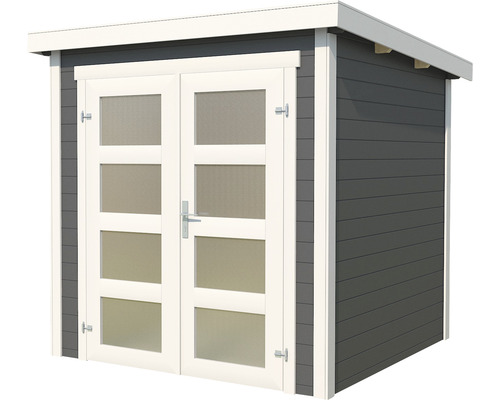 Gartenhaus mit Doppeltür und Glasfenstern