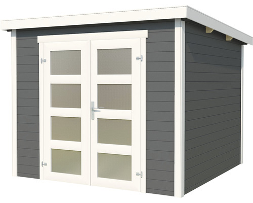 Holzgartenhaus mit Doppeltür und Fenster