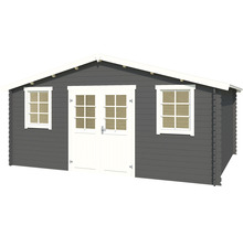 Gartenhaus Udo inkl. Geräteraum Fenster 480 x 380 cm carbongrau