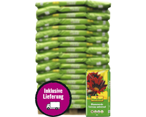 Blumenerde FloraSelf 120x20 L (= 2,4 m³) Palette inkl. Lieferung