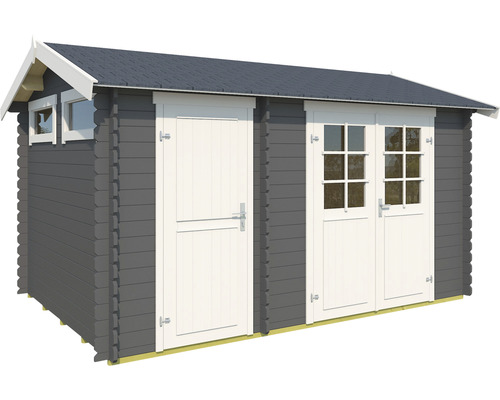 Gartenhaus mit Doppeltür, Einzeltür und Fenster