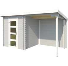 Gartenhaus Jelle inkl. Schleppdach 370 x 175 cm lichtgrau
