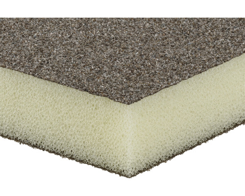 Detailansicht einer Schleifmatte mit Schwammrückseite