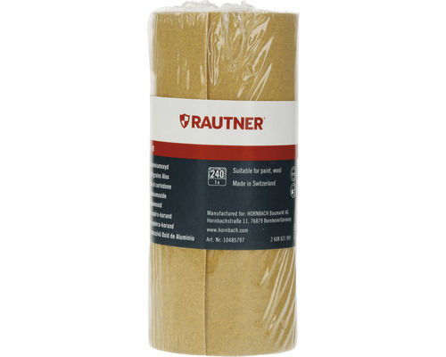 Rautner Schleifpapierrolle Körnung 240 geeignet für Farbe und Holz