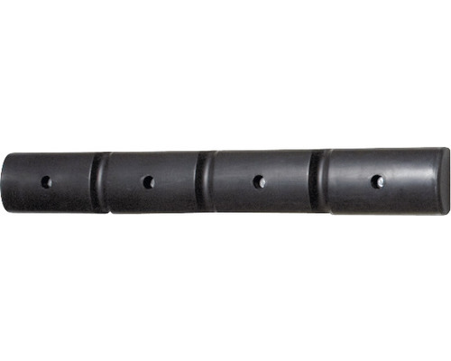 Wand-Schutzprofil 1000 Kunststoff schwarz 1000x50x125 mm 2 Stück Vier schwarze Muffen mit einer Öffnung